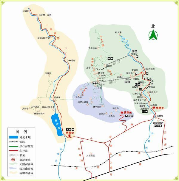 神農(nóng)山(shān)旅遊指南(nán) 景區(qū)導覽（神農(nóng)山(shān)風(fēng)景區(qū)路(lù)線圖）